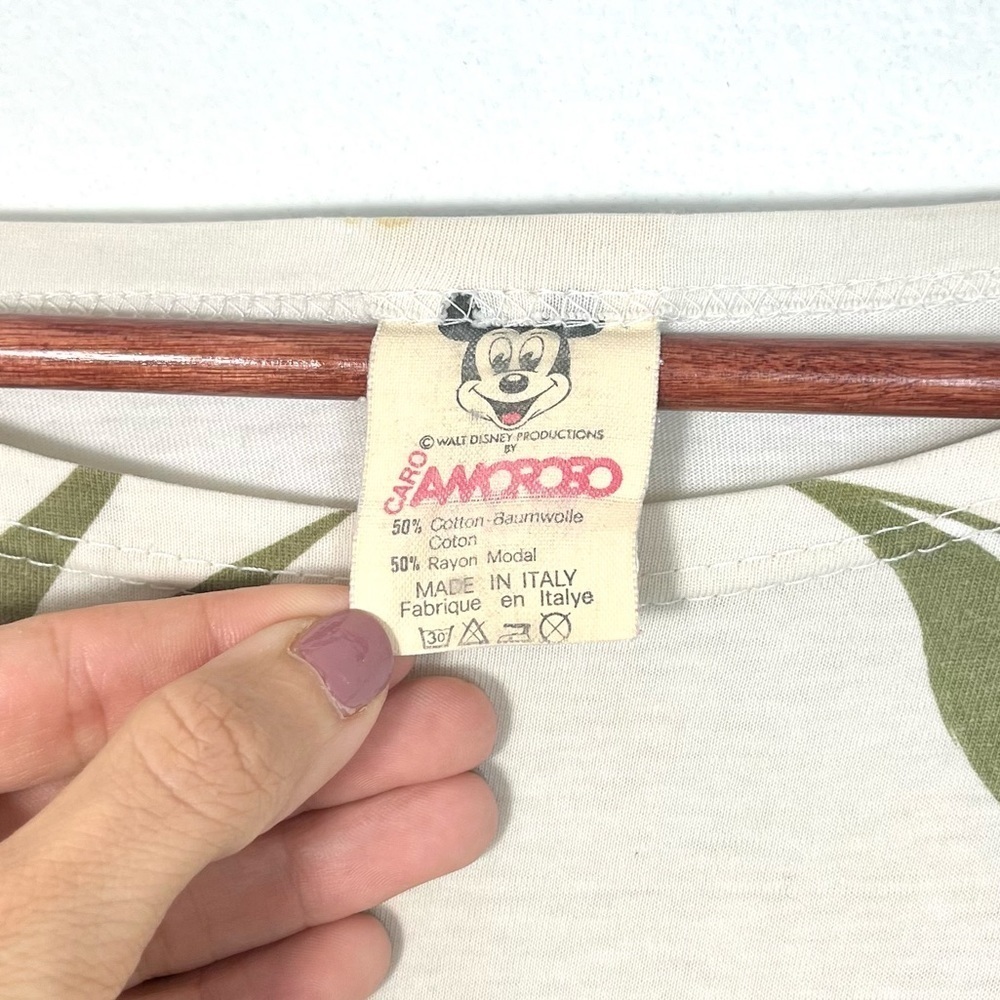 Vintage Rare 80’s Caro Amoroso Disney Mickey Mouse Safari Oversized Tunic Top - Picture 3 of 9